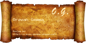 Oravan Gemma névjegykártya